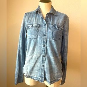 American Eagle Button Down Jean Shirt